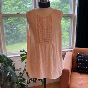 *PLUS SIZE* Woven Blouse W/ Crochet Detail